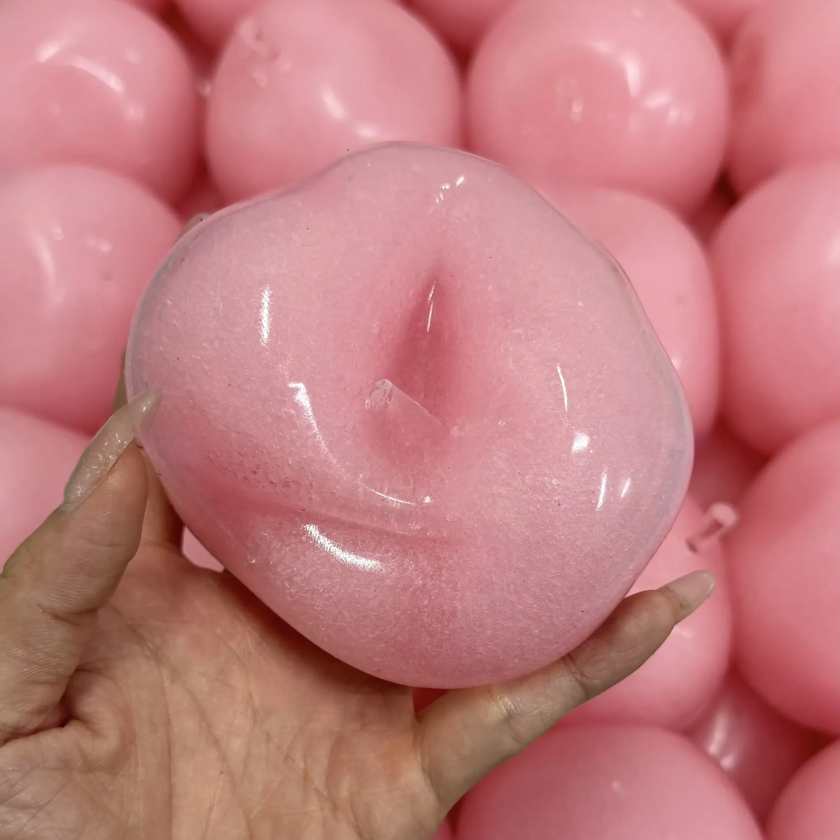 Giant Fruit Pink Ice Slush Squishy Ball