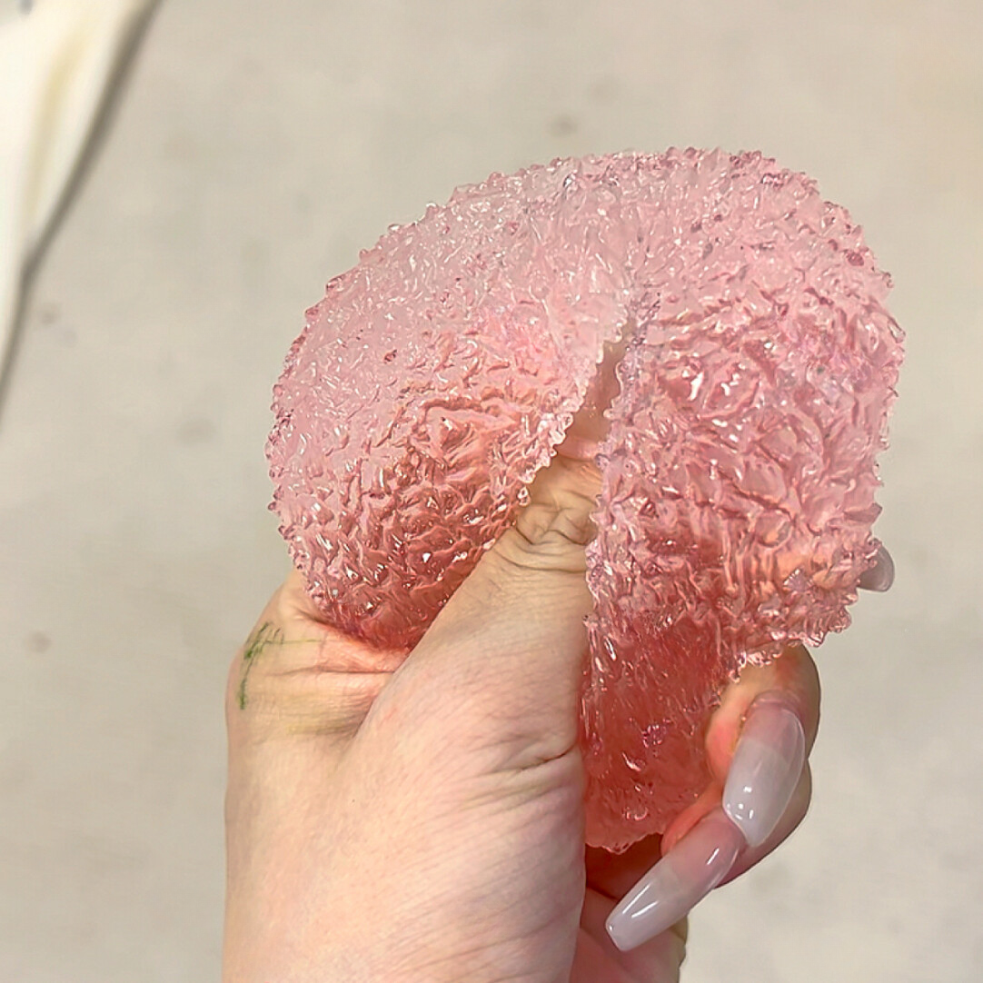Crystal Mochi Grass Cake Squishy Ball