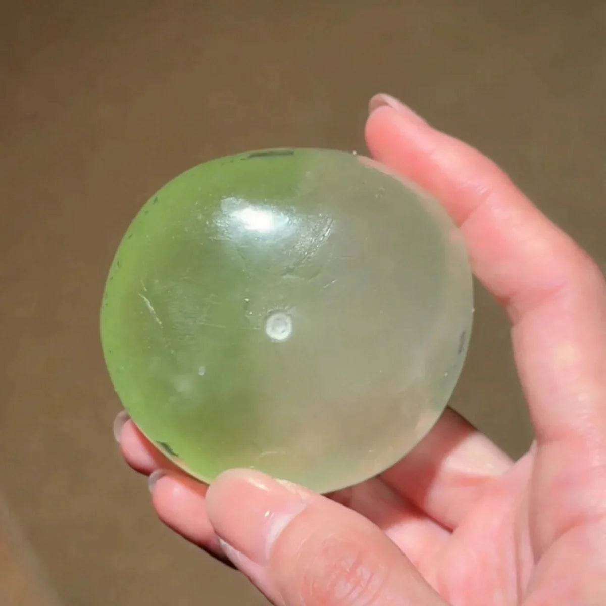 Icy Clear Coconut Oil Handmade Squishy Ball