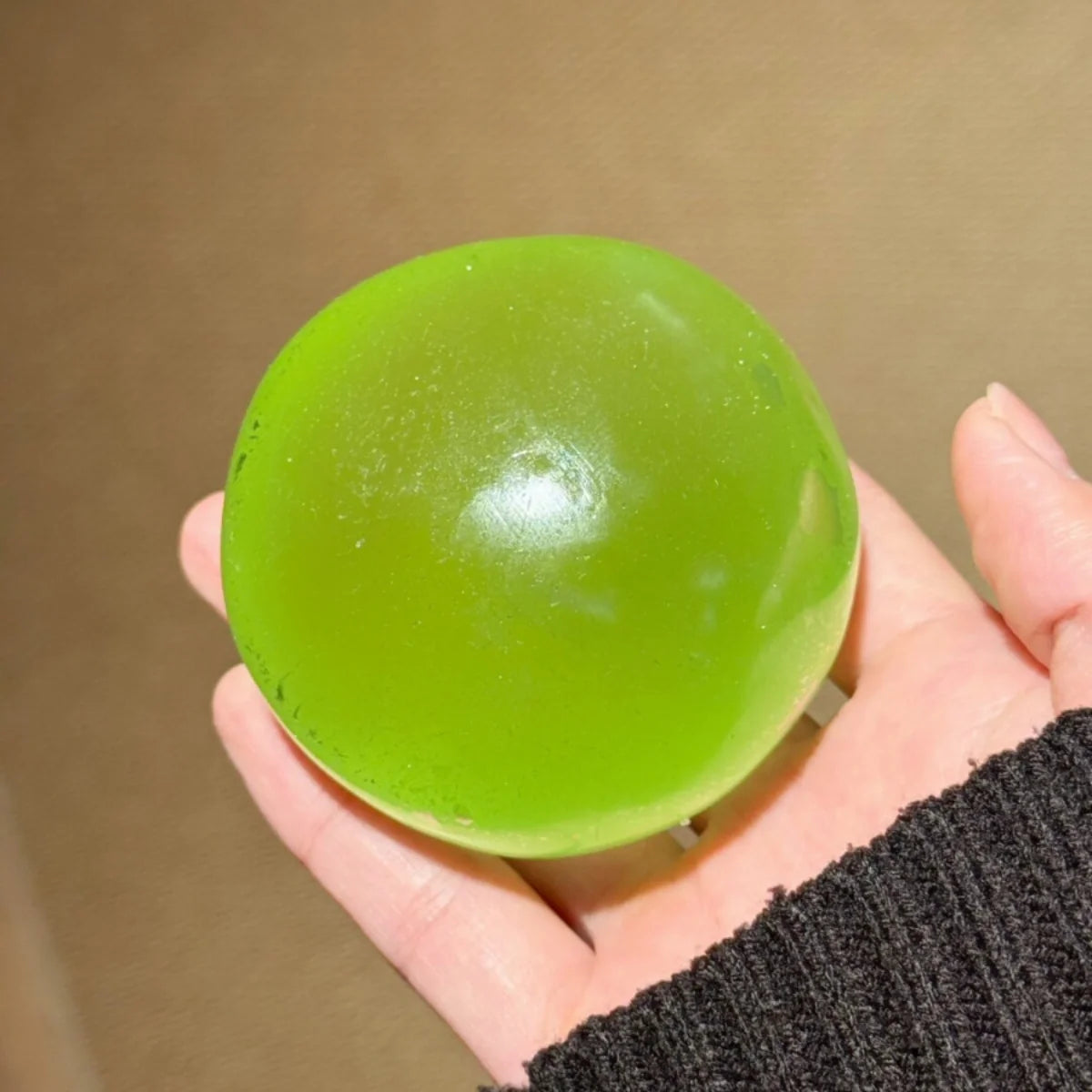 Icy Clear Coconut Oil Handmade Squishy Ball
