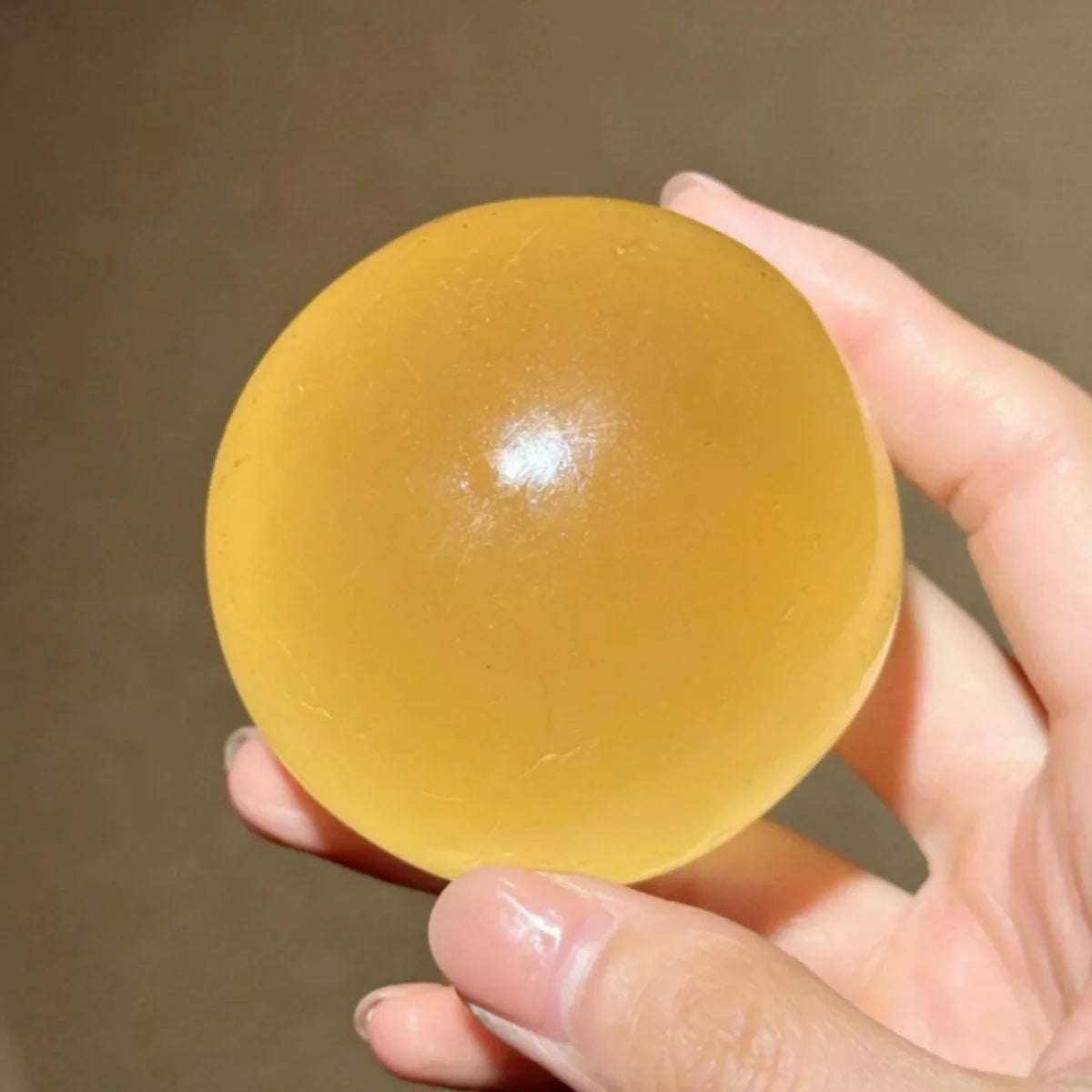 Icy Clear Coconut Oil Handmade Squishy Ball