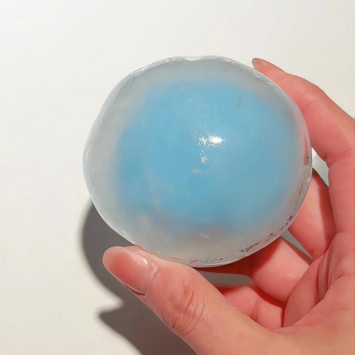 Icy Clear Coconut Oil Handmade Squishy Ball