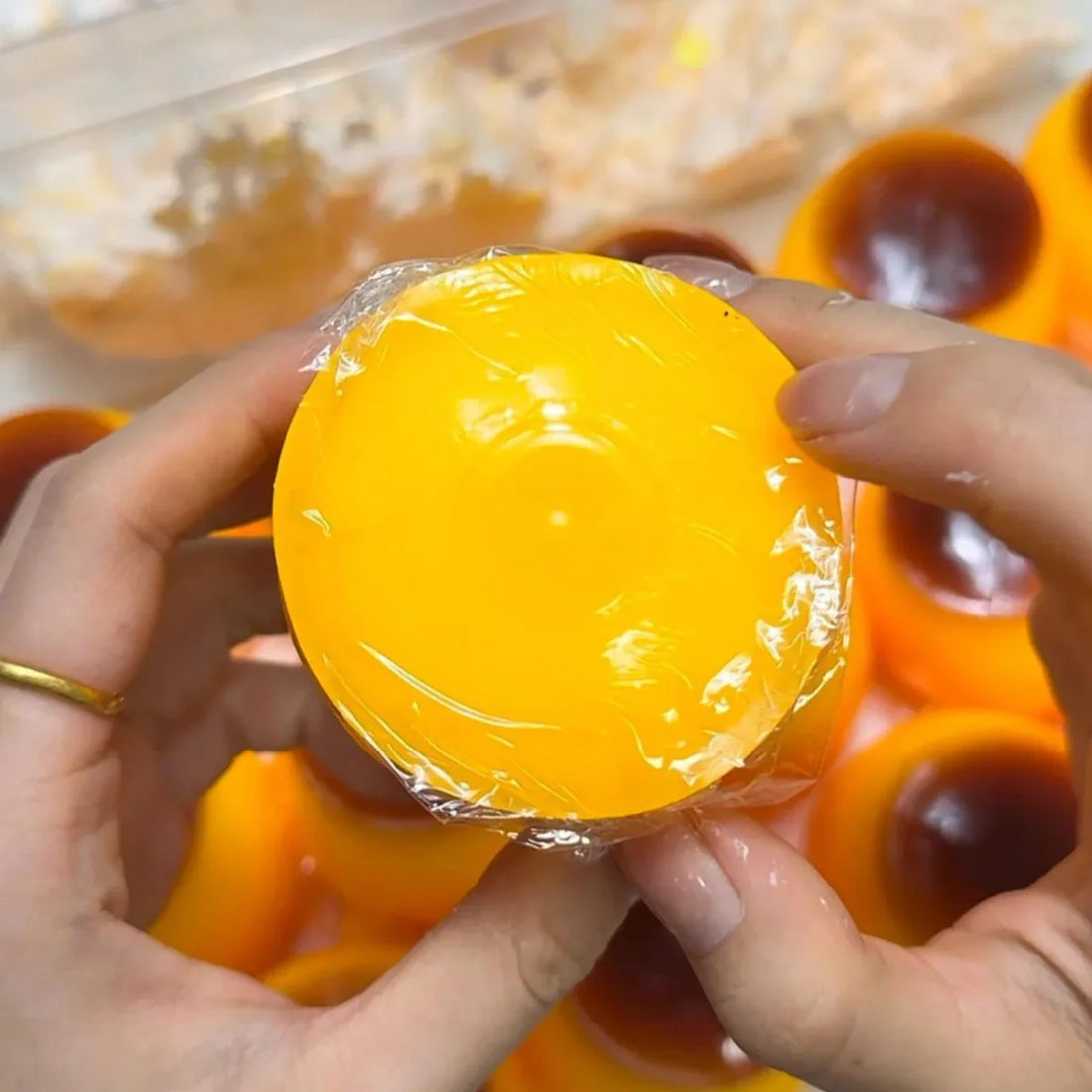 Caramel Pudding Handmade Sensory Ball