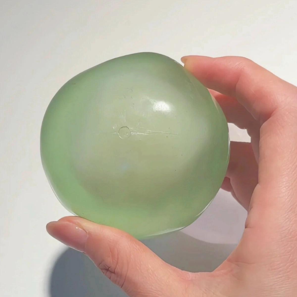 Icy Clear Coconut Oil Handmade Squishy Ball
