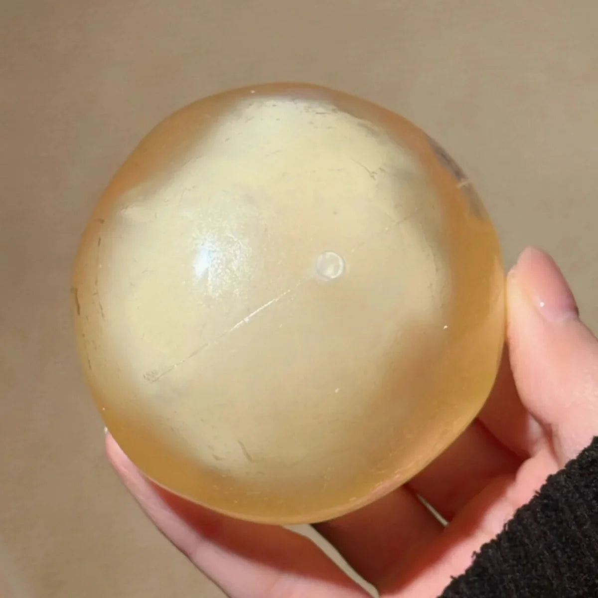 Icy Clear Coconut Oil Handmade Squishy Ball